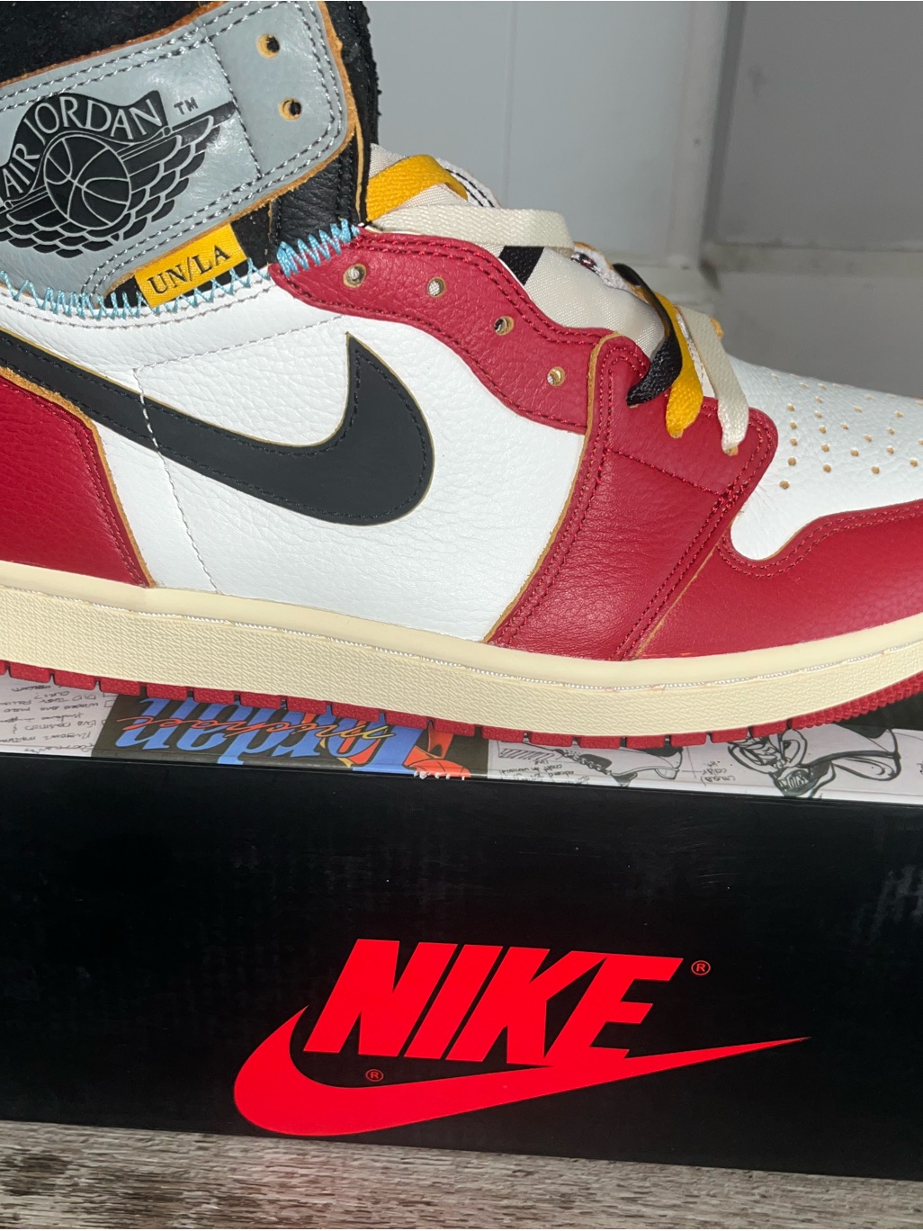 Jordan Men’s Sneakers - White, Red, Black, Yellow